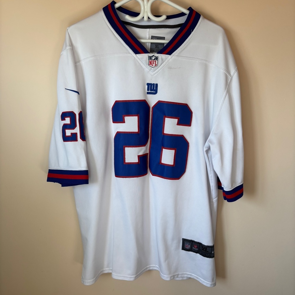 New York Giants NFL Saquon Barkley #26 Nike Men's XL Jersey FLAWED